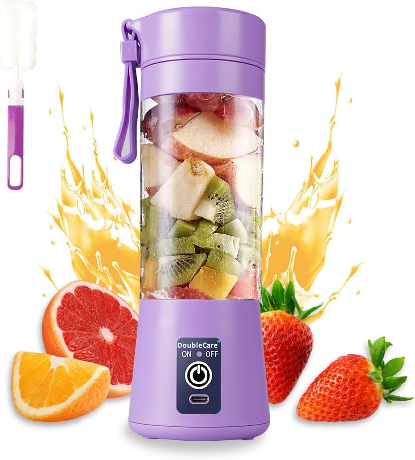 6 Blade Mini Portable Usb Juicer Blender Rechargeable - Kitchen Appliance Designed For Juice Blending And Daily Beverage Routine (Random Color)